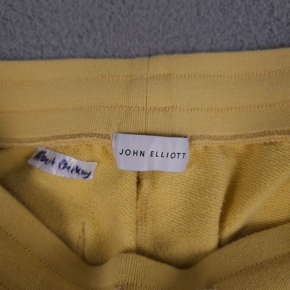 John Elliot Sweatpants Mens 3 US Large Yellow French Terry Jogger Lounge Pants - Picture 3 of 14